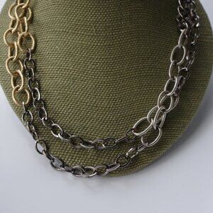 Women`s long multicolored chain necklace.